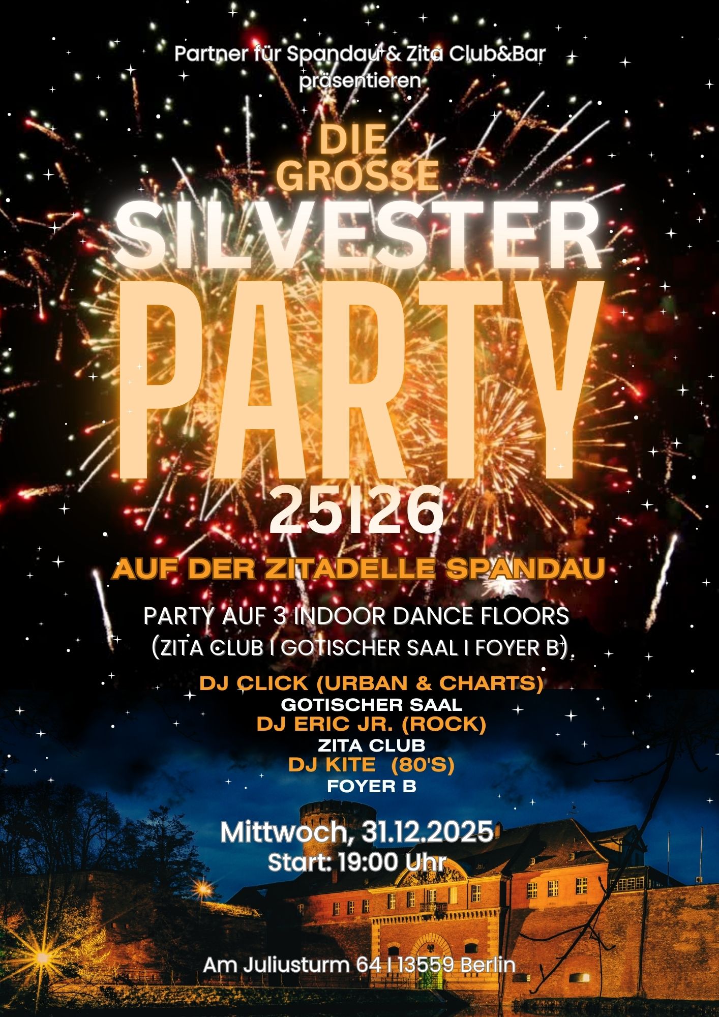Die große Silvesterparty auf der Zitadelle Spandau